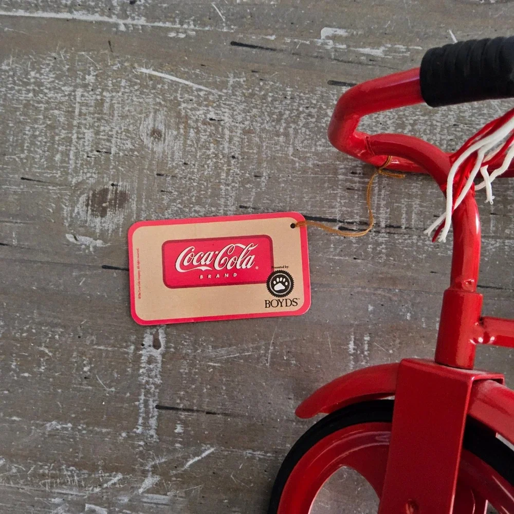 Coca-Cola Boyd's Bear Metal Tricycle Wagon Figurine Advertising Collectible